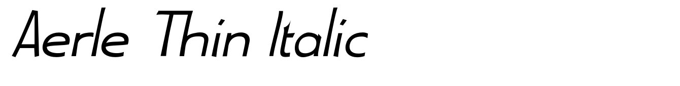 Aerle Thin Italic